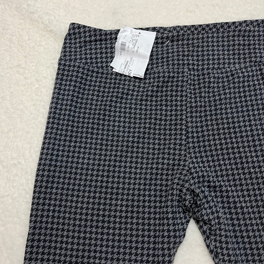 Cuddl Duds‎ Leggings Womens L Gray Houndstooth Softwear Stretch Modal Athleisure